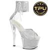 Pleaser - SKY324PREMRSNT Ankle strap sandal - Silver coloured Product image